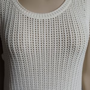 Athleta sleeveless extra long crew neck womens sweater Size M